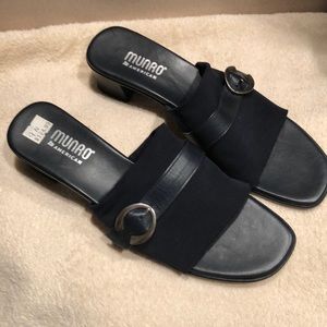 Navy blue slip on with buckle